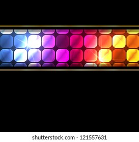 Neon abstract lines design on dark background vector