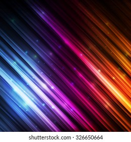 Neon abstract lines design on dark background concept vector glow lines