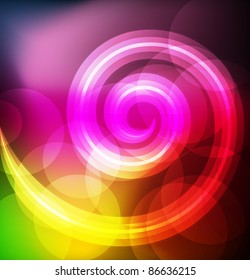 Neon abstract lines design on dark background vector