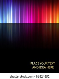 Neon abstract lines design on dark background vector