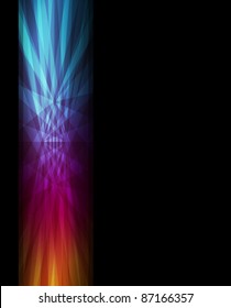 Neon abstract lines design on dark background vector