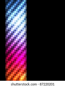 Neon abstract lines design on dark background vector