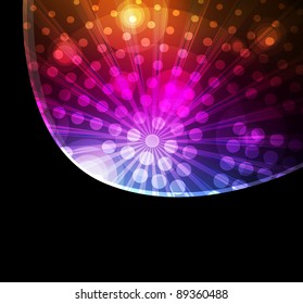 Neon abstract lines design on dark background vector