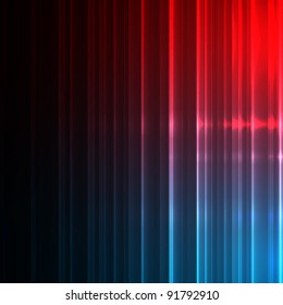 Neon abstract lines design on dark vector background.