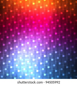 Neon abstract lines design on dark background vector