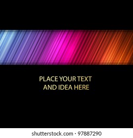 Neon abstract lines design on dark background vector