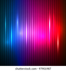 Neon abstract lines design on dark vector background.
