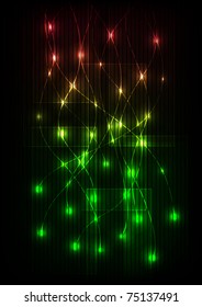 neon abstract lines. Vector illustration