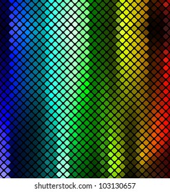 Neon abstract mosaic design on dark vector background