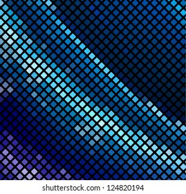 Neon abstract mosaic design on dark vector background