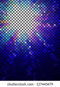 Neon abstract mosaic design on dark vector background