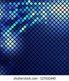 Neon abstract mosaic design on dark vector background