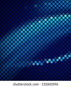 Neon abstract mosaic design on dark vector background