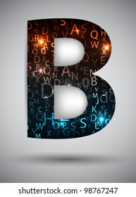 Neon abstract symbol. Vector illustration