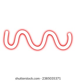 Neon Abstract Wavy Line Element
