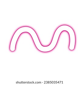 Neon Abstract Wavy Line Element