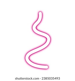 Neon Abstract Wavy Line Element