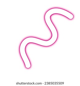 Neon Abstract Wavy Line Element