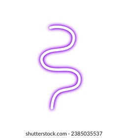Neon Abstract Wavy Line Element
