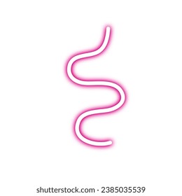 Neon Abstract Wavy Line Element