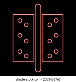 Neon accesories for door red color vector illustration flat style image