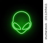neon alien face
