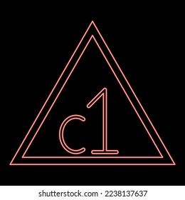 Neon allowed whiten Can bleached with chlorine Clothes care symbols Washing concept Laundry sign red color vector illustration image flat style light