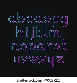 neon alphabet Font