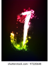 neon alphabet (letter)