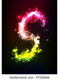 neon alphabet (letter)