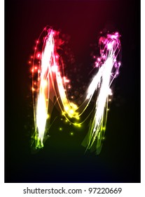 neon alphabet (letter)