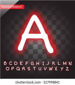 Neon alphabet vector