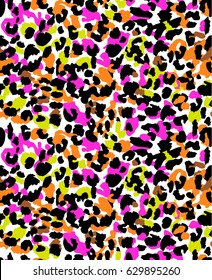 neon animal spots ~ seamless background