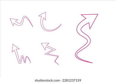 Neon Arrow Direction Design Vector