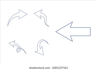 Neon Arrow Direction Design Vector