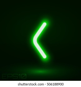 Neon Arrow Direction Vector Illustration