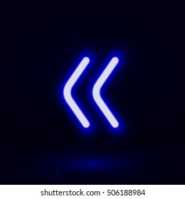 Neon Arrow Direction Vector Illustration