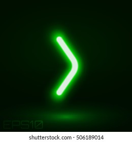 Neon Arrow Direction Vector Illustration