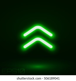 Neon Arrow Direction Vector Illustration