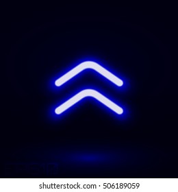 Neon Arrow Direction Vector Illustration