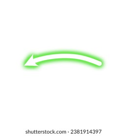 Neon Arrow Element. Realistic Neon Elements. Electric Light Arrow. Colorful Arrows