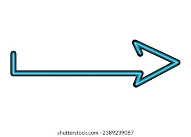 Neon Arrow poster Vector illustration