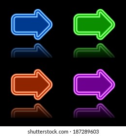Neon arrows.