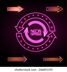 Neon arrows
