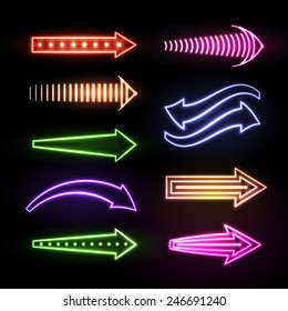 Neon arrows