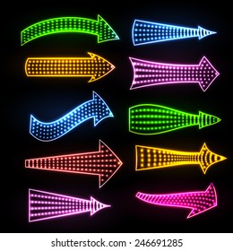 Neon arrows