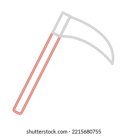 neon ax tool icon on white background