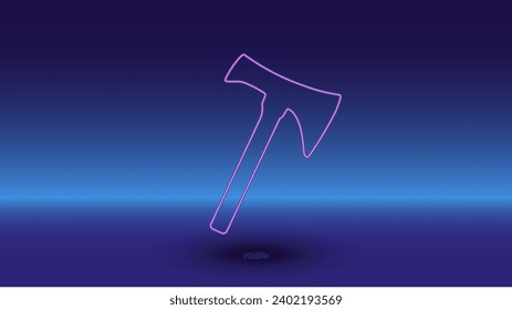 Neonax Symbol auf Farbverlauf-blauem Hintergrund. Das einzelne Symbol befindet sich in der unteren Mitte. Farbblau mit hellblauer Skyline