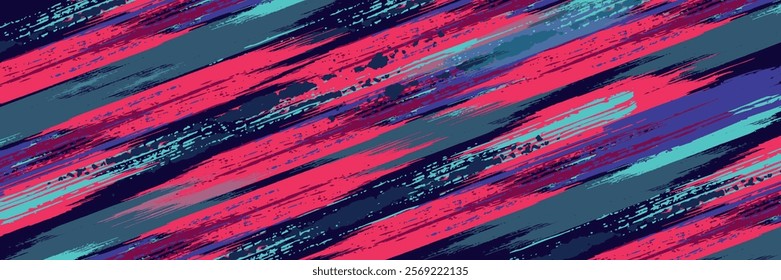 neon background brush game blue pink purple banner abstract paint stain vintage modern car wrap sticker, vector.