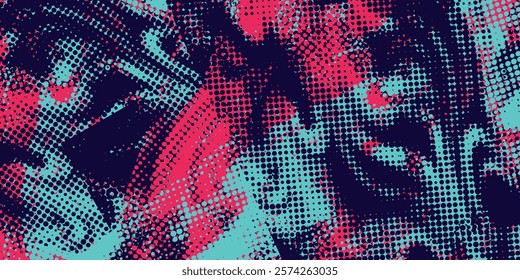 neon background brush game blue pink purple banner abstract paint stain vintage modern